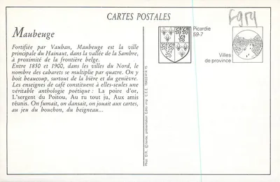 Maubeuge — Uma estranha loja — Maison des Magasins Réunis, editora Maubeuge — Verso