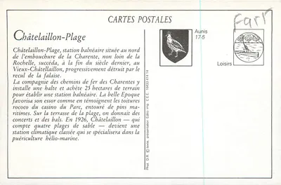 ChâtelailIon — Plaża — Wydawca Aunis — Rewers
