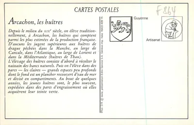 Costa de Argent - ARCACHON (Gironde) — Descarregamento de Ostras Vindas dos Parques — Verso