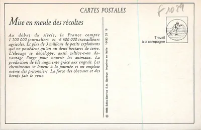 A Vida Campestre — A Formação da Moela das Colheitas — Edição Genève S.A. — Verso