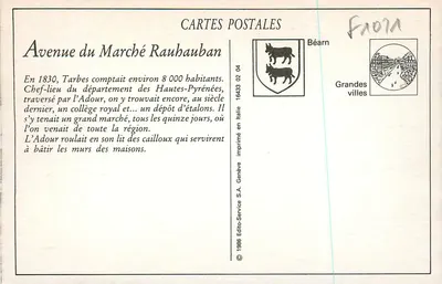 Tarbes — L' Avenue du Marché Rauhauban — Facciata della Rue Larrey — Verso