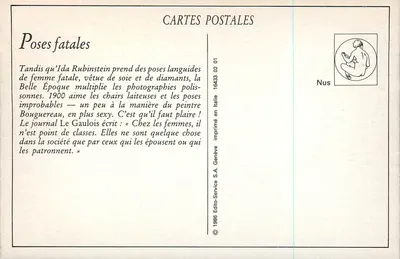 Nagość — Zabawne pozycje — Edito-Service S.A. Genewa — Rewers