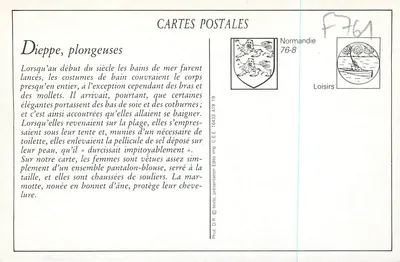 Dieppe — Plongeuses — Piękny skok — LL. — Rewers