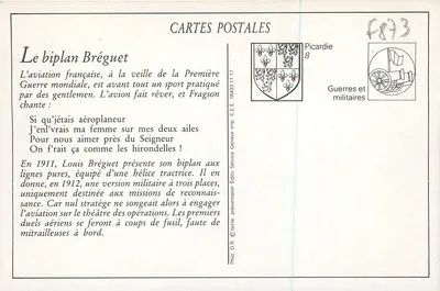 Grandes Manobras de Picardia — O tenente Bréguet ao sair de seu aparelho — C. H. Paris — Verso
