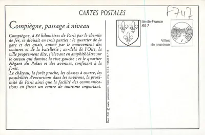 Compiègne — Przejście szynowe i mostek — C.L.C. — Rewers
