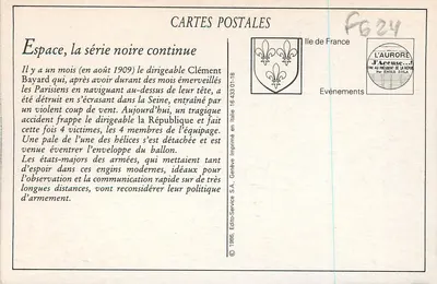 Catástrofe do dirigível "République" — Transporte dos corpos para Versailles — C.M. — Verso