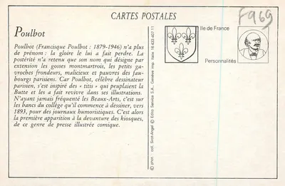 Poulbot — caricaturista de Paris — Éditions Service S.A., Genebra — Verso