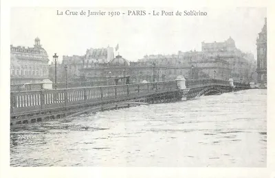 A Cheia de Janeiro de 1910 - PARIS - O Ponte de Solférino