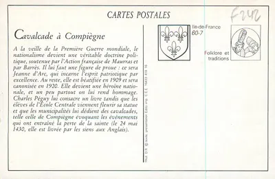 Compiegne — Uroczystości poświęcone Jeanne d'Arc (8 i 15 czerwca 1913) — Decolle, Compiegne — Rewers