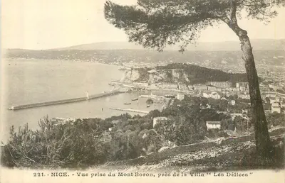 Vista de Nice - Mont Boron, perto da Villa « Les Délices »