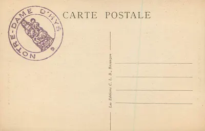 Vitteaux (Côte-d'Or) — N.-D. d'Hys, estátua de madeira policromada (fim do XVᵉ século) — Edições C. L. B., Besançon — Verso