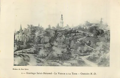 Ermitage Saint-Meinrad — A Virgem da Torre — Oratório N.-D. — Casa do Bom Livro