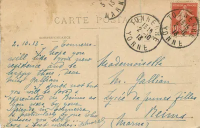 Tonnerre - O Armançon no local chamado "Grand Large" — L. Durand, fotógrafo, Tonnerre — Verso