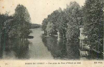 Margens do Loiret — Vista tirada do Ponte d'Olivet a jusante — ND Phot.