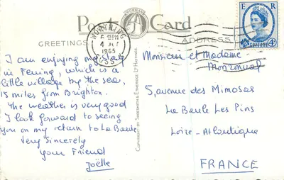 Worthing — vista da promenade, da terrasse Heene e do parque Beach House — editor D/9734 — Verso