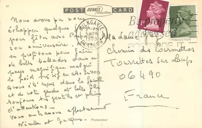 Rothesay z Skipper's Wood — widok portu z ferrytem — Post Dennis Productions R.0575 — Rewers