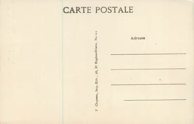 Saint-Nazaire (Loire-Inf.) — Der Kriegsdenkmal für das Vaterland — Verlag F. Chapeau, Druckerei Eugène-Orieux — Rückseite