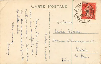 Monte-Carlo — As Terrasses do Casino e o Rocher — RM 214 — Verso
