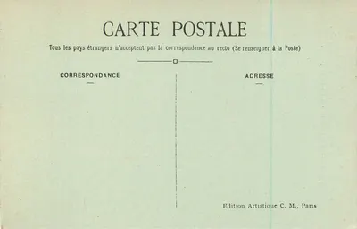 Paris (1er arrondissement) — Mesmo Assim — Cópia em mármore do grupo de A. Mercié em Belfort (1882) — C. M. — Verso