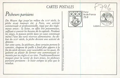 Pescadores Parisienses — Paris Vécu — Edição d'Autueil — Verso