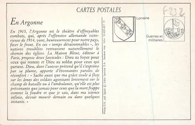 A missa ao ar livre na floresta da Argônia — La Maison Bleue, editor — Verso