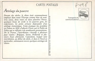 LILLE — Puxador de cães — Sociedade Francesa de Socorro aos Feridos Militares — Verso