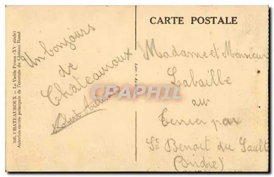 Châteauneuf-sur-Loire — Stara więzienka zamkowa — wydawca Au Diable — Rewers
