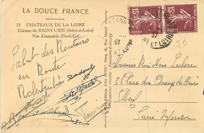 Zamek Rigny-Ussé — Ogólny widok (Indre-et-Loire) — Wydawnictwo Art YVON — Rewers