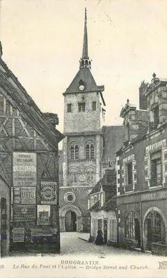 Romorantin — A Rue du Pont e a Igreja — JNL