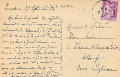 Reims - La Cattedrale — editore Jacques Freville, n° 605 — Verso