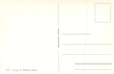 Luzern Kapellbrücke — editor Th. Rietschi, n° 157 — Verso