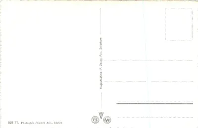 Iseltwald — widok z powietrza — Photoglob-Wehrli AG, Zurych — Rewers