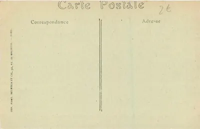 Reims — Katedra, spalona przez Niemców 19 września 1914 — N.D. Fot — Rewers