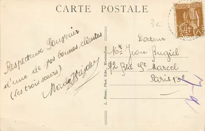 Allevard-les-Bains (Isère) — Het meer van Cos en de omringende bergen — L. Blanc, Fot. Ed., Montmélian — Achterkant