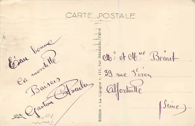 Orléans — Rue Jeanne-d'Arc — Wydawnictwo « La Cigogne », Paryż — Rewers