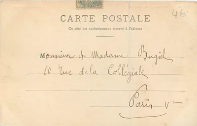 Cahors — Most Valentré, (widok z północy) — E. Brunille, wyd., Cahors — Rewers