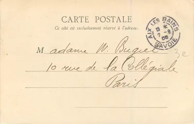 Aix-les-Bains — 2. Abbaye de Hautecombe — B. F., Parigi — Verso