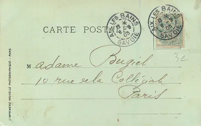 Aix-les-Bains — La Baie de Grésine e Plateau di Saint-Innocent — LL. n°77 — Verso