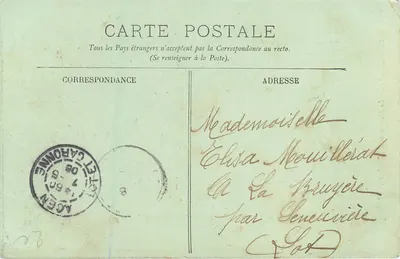 Bordeaux — Pomnik Gambetta — LL. nr 162 — Rewers