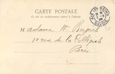 Aix-les-Bains — Klasztor Hautecombe — B.F. Paris, n°1 — Rewers