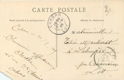 Cahors — Rues du Rempart et de Labarre — Le Lot illustré, editor B.F. Girma — Reverso