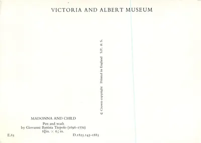 Madonna and Child — dessin à l'encre et à l'aquarelle — Victoria and Albert Museum — Verso