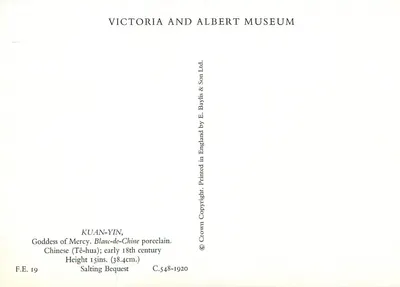 Kuan-Yin — deusa da misericórdia — Museu Victoria and Albert — Verso