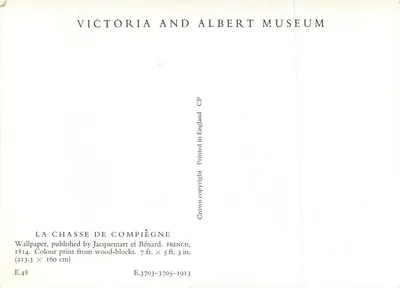 A Caça de Compiègne — Papier peint — Jacquemart et Bénard — Verso