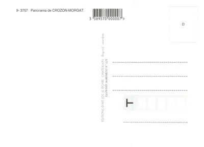 Panorama de Morgat — Crozon — Edições de Arte Josie Chateauneuf, N° 121 — Verso