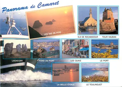 Panorama de Camaret — Localização: Camaret-sur-Mer, Finistère — Editor: Éditions d'Art Châteaulin, N° de série: 9-3537
