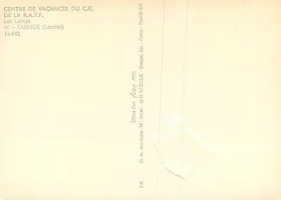 Camps de crianças — Les Lames — Edições Draeger, Paris — Verso