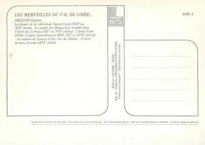 Le Vieil Orléans — Le meraviglie del Val de Loire — Éditions Valoire-Blois — Verso