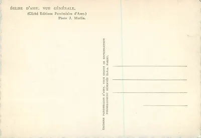Kościół w Assy — Ogólny widok — Wydawnictwa Parafialne Assy, Paryż — Rewers