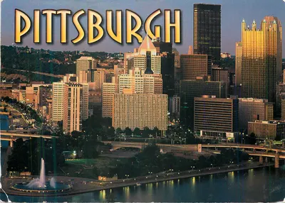 Pittsburgh — vista do Golden Triangle e do Point State Park a partir do Mt. Washington — Gold Star Products, Inc. n° GSP-392